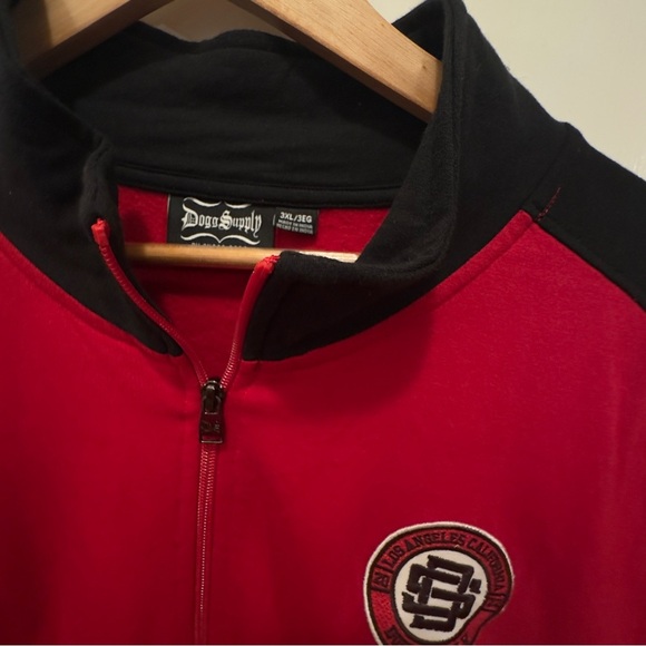 Snoop Dog Red and White Zip-Up Sweater - Picture 4 of 7
